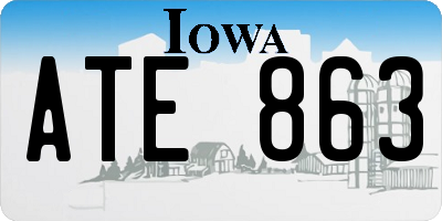 IA license plate ATE863