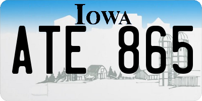 IA license plate ATE865