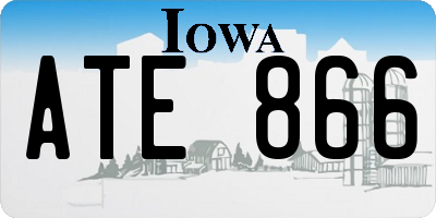 IA license plate ATE866