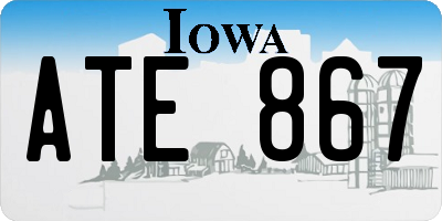 IA license plate ATE867