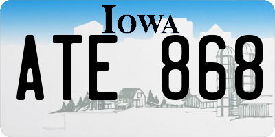 IA license plate ATE868
