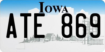 IA license plate ATE869