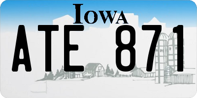 IA license plate ATE871