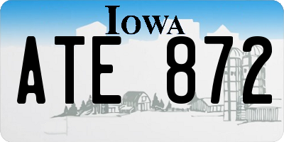 IA license plate ATE872