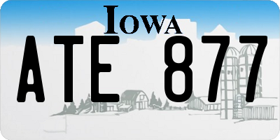 IA license plate ATE877