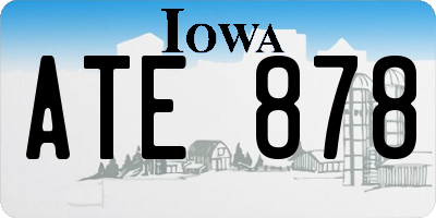 IA license plate ATE878