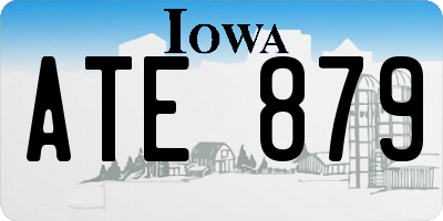 IA license plate ATE879