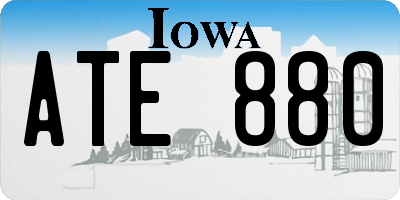 IA license plate ATE880