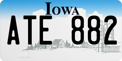 IA license plate ATE882