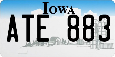 IA license plate ATE883