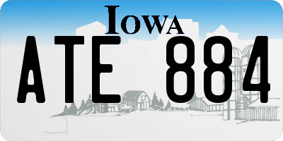 IA license plate ATE884
