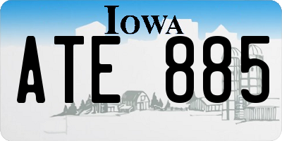 IA license plate ATE885