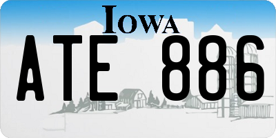 IA license plate ATE886