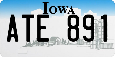 IA license plate ATE891