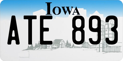 IA license plate ATE893