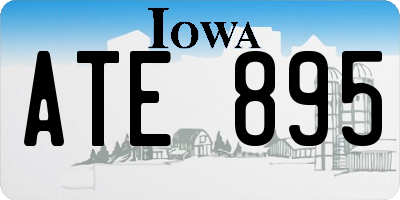 IA license plate ATE895