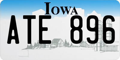 IA license plate ATE896