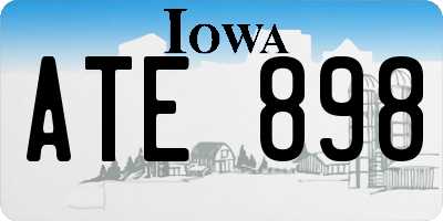IA license plate ATE898
