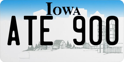 IA license plate ATE900