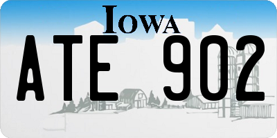 IA license plate ATE902