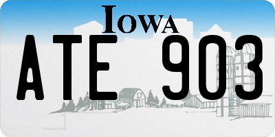 IA license plate ATE903