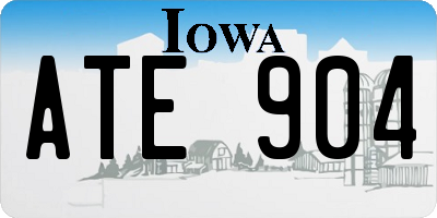 IA license plate ATE904