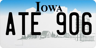 IA license plate ATE906