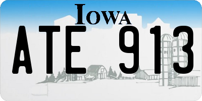 IA license plate ATE913