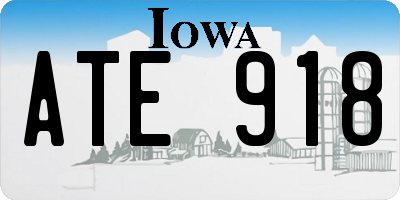 IA license plate ATE918