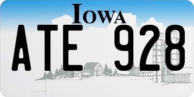 IA license plate ATE928