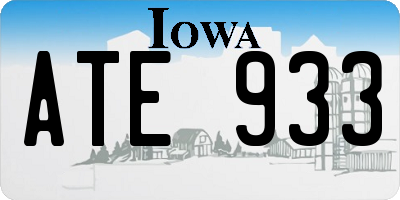 IA license plate ATE933
