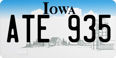 IA license plate ATE935