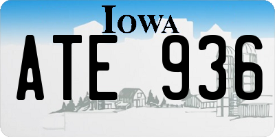 IA license plate ATE936