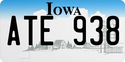IA license plate ATE938