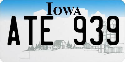 IA license plate ATE939