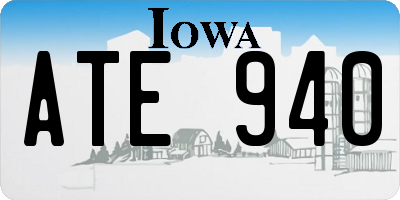IA license plate ATE940