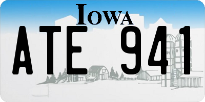 IA license plate ATE941