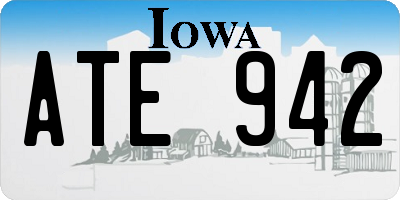 IA license plate ATE942