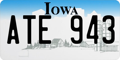 IA license plate ATE943