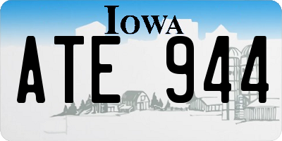 IA license plate ATE944