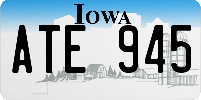 IA license plate ATE945