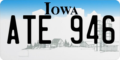 IA license plate ATE946