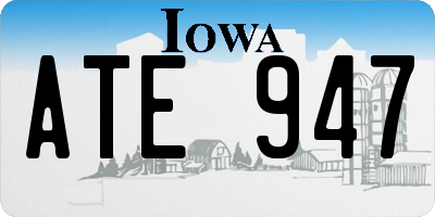 IA license plate ATE947