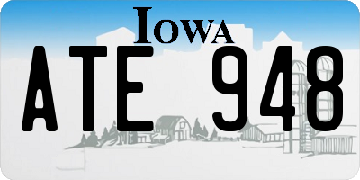 IA license plate ATE948