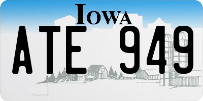 IA license plate ATE949