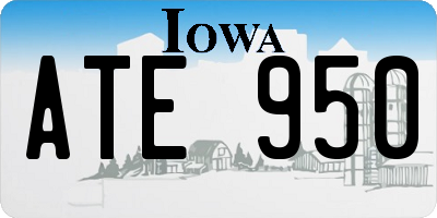 IA license plate ATE950