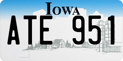 IA license plate ATE951