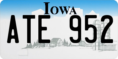 IA license plate ATE952