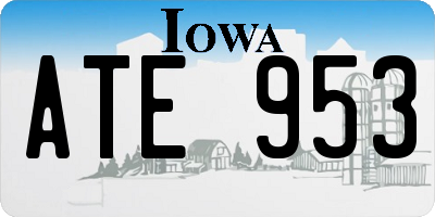 IA license plate ATE953