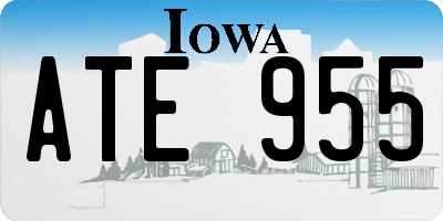 IA license plate ATE955